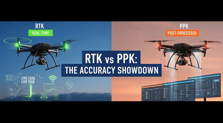 مقایسه rtk و ppk